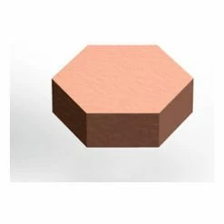 3M™ Bumpon Protective Product SJ5201 - Hexagon - 0.433" W x 0.125" L - Lt. Brown - Pkg of 3000