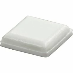 Bumper Specialties Rubber Bumper Pad for Appliances - Square - White - 0.100" H x 0.400" W - BS20 - Pkg of 5082