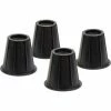 Honey-Can-Do 6" Round Bed Risers, Black, Plastic, Fits Up To 3" Diameter Post, 300 Lb Weight Capacity, 4 Pack -Mounts popular shop HCD STO 01004