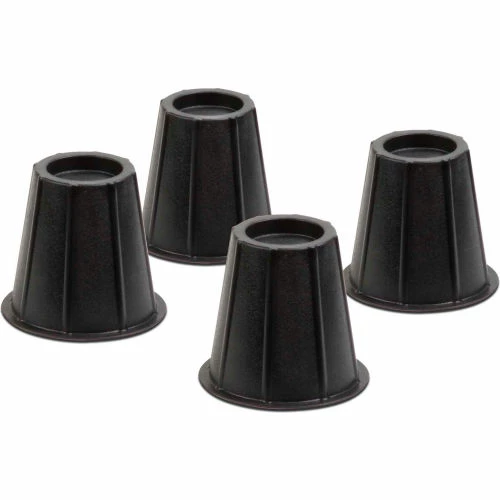 Honey-Can-Do 6" Round Bed Risers, Black, Plastic, Fits Up To 3" Diameter Post, 300 Lb Weight Capacity, 4 Pack 3 Honey-Can-Do 6" Round Bed Risers, Black, Plastic, Fits Up To 3" Diameter Post, 300 Lb Weight Capacity, 4 Pack