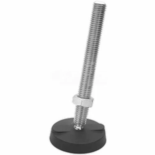 J.W. Winco Leveling Mount w/o Bolt Holes, 5/8-11 x 6" Stud, 4.33" Base Dia, 7.663"H, 7500 Lbs. Load Cap - USA 3 J.W. Winco Leveling Mount w/o Bolt Holes, 5/8-11 x 6" Stud, 4.33" Base Dia, 7.663"H, 7500 Lbs. Load Cap - USA