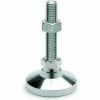 J.W. Winco GN343.2 Steel Leveling Feet, Threaded Stud, 2.36" Base Dia, M16 x 2.0 Thread, 3.94"L Stud -Mounts popular shop JWI 16N100M84