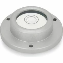 J.W. Winco GN2277 Bull's Eye Levels, Aluminum, Surface Mount, 0.67" Hub Dia, 0.98" Base Dia, Silver