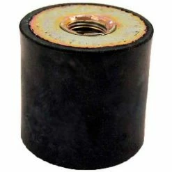 J.W. Winco Vibration Mount, 2 Tapped Holes, 2.95" Dia, 55mm H, M12 x 1.75 Thread