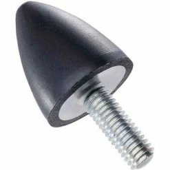 J.W. Winco Vibration/Shock Absorption Mount, Threaded Stud, 1.18" Dia, 1.42"H, M8 x 1.25 Thread