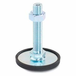 Leveling Foot - Threaded - 2250 Lbs. Capacity - 2.36" Base Dia. - J.W. Winco 40-60-1/2X13-75-A1-SK