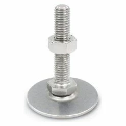 Leveling Foot - Threaded - 2700 Lbs. Capacity - 1.57" Base Dia. - J.W. Winco 41-40-1/2X13-125-D0-S