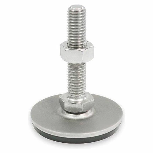 Leveling Foot - Threaded - 2700 Lbs. Capacity - 1.57" Base Dia. - J.W. Winco 41-40-1/2X13-75-D3-SK 3 Leveling Foot - Threaded - 2700 Lbs. Capacity - 1.57" Base Dia. - J.W. Winco 41-40-1/2X13-75-D3-SK