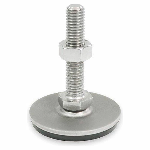 Leveling Foot - Threaded - 3150 Lbs. Capacity - 1.97" Base Dia. - J.W. Winco 41-50-3/8X16-75-D3-S 3 Leveling Foot - Threaded - 3150 Lbs. Capacity - 1.97" Base Dia. - J.W. Winco 41-50-3/8X16-75-D3-S