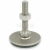 J.W. Winco Leveling Foot W/Plastic Cap, 3/8-16 x 3.93" Stud, 1.57" Base Dia, 4.49"H, 1800 Lbs. Cap, 304 SS -Mounts popular shop JWI 6T100SA5GV