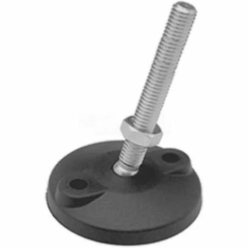 J.W. Winco Leveling Mount w/ Lag Bolt Holes, 3/8-16 x 3" Stud, 3.15" Base Dia, 4.375"H, 5000 lbs Load Cap - USA 3 J.W. Winco Leveling Mount w/ Lag Bolt Holes, 3/8-16 x 3" Stud, 3.15" Base Dia, 4.375"H, 5000 lbs Load Cap - USA