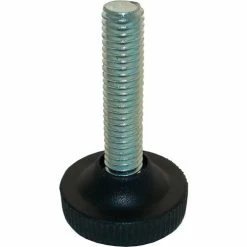 Morton Machine Works Fixed Base Leveling Mount - Steel Bolt, Nylon Pad - 1/4-20 x 3/4" Bolt - 1-1/4" Dia. - Light Duty