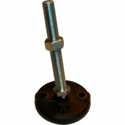 Morton Machine Works Standard Nylon Leveling Mount w/ Bolt - Nylon - 1/2-13 x 4" Bolt - 2" Dia. x 4-7/8" H - 4000 Lb Cap