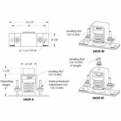 Vibrasystems Vibra Systems Inc. SMSR-B-406 2" Deflection Restrained Open Spring Isolator W/ 90° Angle Top 6 Vibrasystems Vibra Systems Inc. SMSR-B-406 2" Deflection Restrained Open Spring Isolator W/ 90° Angle Top -Mounts popular shop SMSR B 406 2