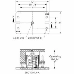 Vibrasystems Vibra Systems Inc. SRMF-2-409-150 2" Deflection Seismic Restrained Spring Isolator W/ Flat Top 6 Vibrasystems Vibra Systems Inc. SRMF-2-409-150 2" Deflection Seismic Restrained Spring Isolator W/ Flat Top -Mounts popular shop SRMF 2 409 150 2