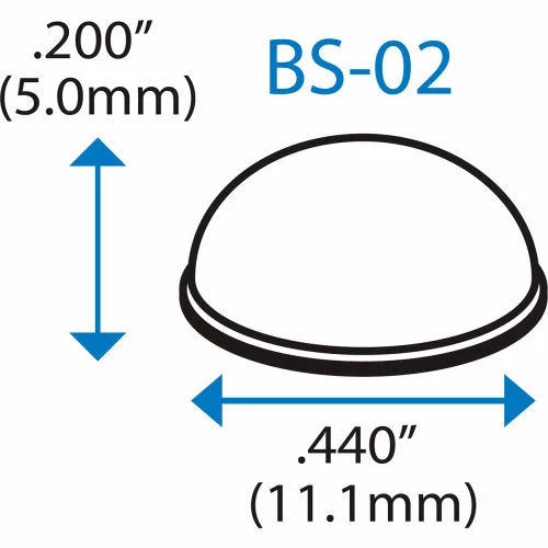 Bumper Specialties Sound Dampening Rubber Bumper Feet - Hemisphere - Brown - 0.200" H x 0.440" W - BS02 - Pkg of 5082 4 Bumper Specialties Sound Dampening Rubber Bumper Feet - Hemisphere - Brown - 0.200" H x 0.440" W - BS02 - Pkg of 5082 - Image 2