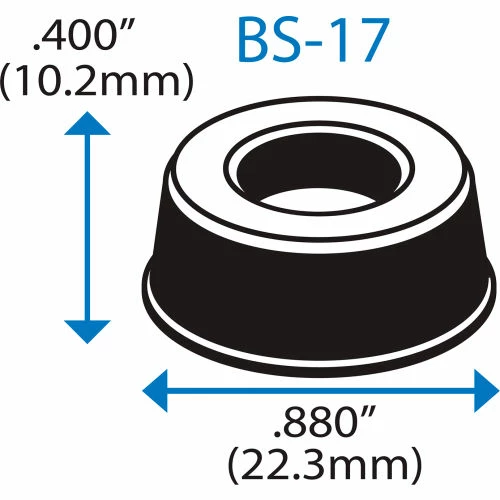 Bumper Specialties Rubber Door Stopper and Wall Protector - Recessed - Clear - 0.400" H x 0.880" W - BS17 - Pkg of 1440 4 Bumper Specialties Rubber Door Stopper and Wall Protector - Recessed - Clear - 0.400" H x 0.880" W - BS17 - Pkg of 1440 - Image 2
