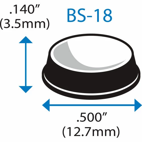 Bumper Specialties Rubber Door Stopper and Wall Protector - Recessed - Gray - 0.140" H x 0.500" W - BS18 - Pkg of 5000 4 Bumper Specialties Rubber Door Stopper and Wall Protector - Recessed - Gray - 0.140" H x 0.500" W - BS18 - Pkg of 5000 - Image 2