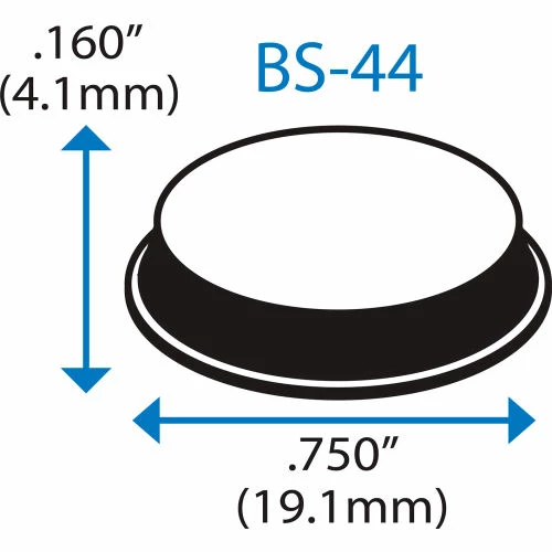 Bumper Specialties Non-Skid Rubber Feet - Cylindrical Flat Top - Gray - 0.160" H x 0.750" W - BS44 - Pkg of 2450 4 Bumper Specialties Non-Skid Rubber Feet - Cylindrical Flat Top - Gray - 0.160" H x 0.750" W - BS44 - Pkg of 2450 - Image 2