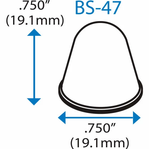 Bumper Specialties Sound Dampening Rubber Bumper Feet - Conical - Black - 0.750" H x 0.750" W - BS47 - Pkg of 1000 4 Bumper Specialties Sound Dampening Rubber Bumper Feet - Conical - Black - 0.750" H x 0.750" W - BS47 - Pkg of 1000 - Image 2