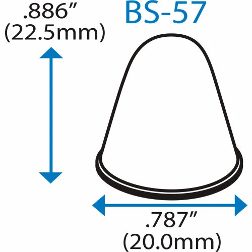 Bumper Specialties Sound Dampening Rubber Bumper Feet - Conical - Black - 0.886" H x 0.787" W - BS57 - Pkg of 1000 4 Bumper Specialties Sound Dampening Rubber Bumper Feet - Conical - Black - 0.886" H x 0.787" W - BS57 - Pkg of 1000 - Image 2